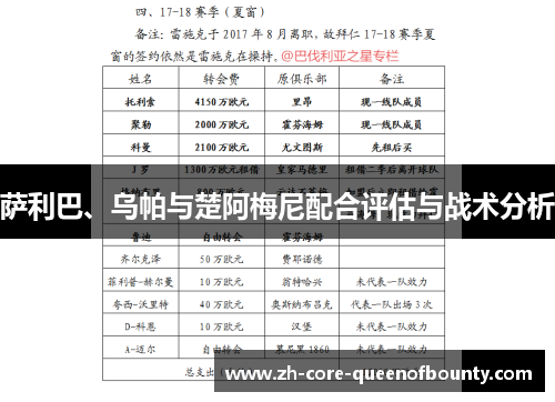 萨利巴、乌帕与楚阿梅尼配合评估与战术分析