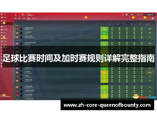 足球比赛时间及加时赛规则详解完整指南 足球比赛时间及加时赛规则详解完整指南